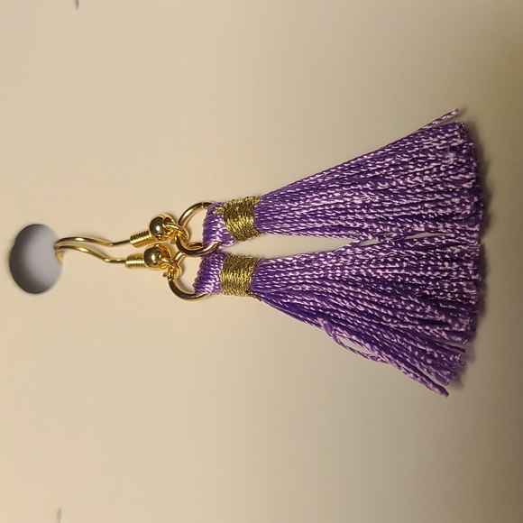 Colorful Handmade Tassle Earrings - Picture 3 of 9